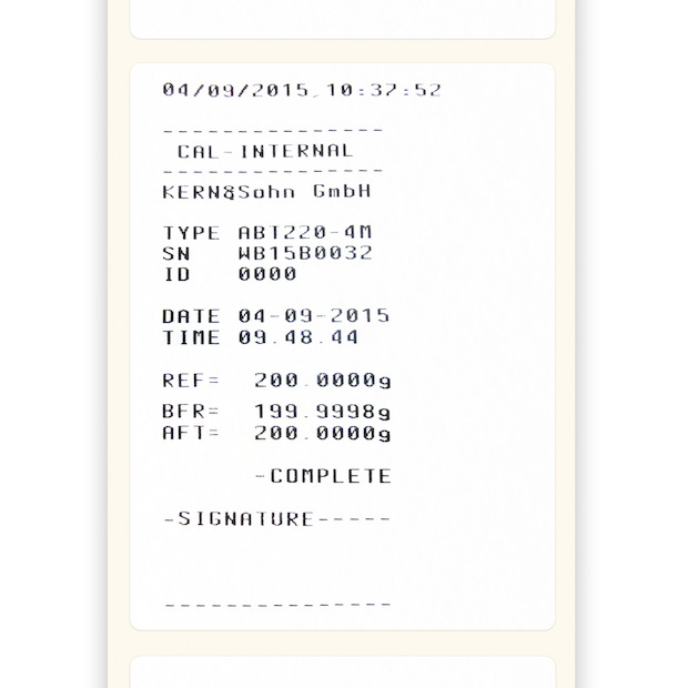 Etikettendrucker zum Ausdruck von Wägewerten auf Thermoetiketten, ASCII-fähig