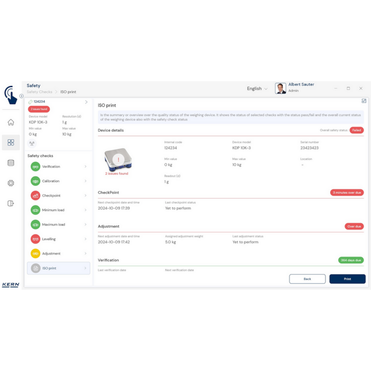 Software EasyTouch SET-11 Safety