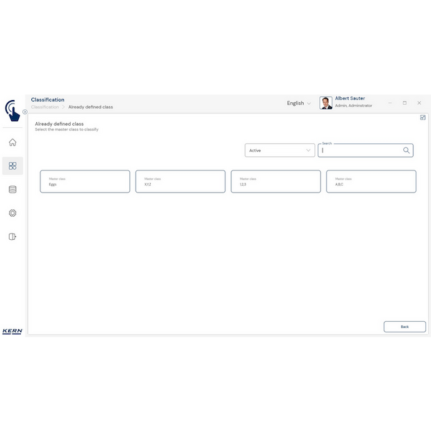 Software EasyTouch SET-06 Classification
