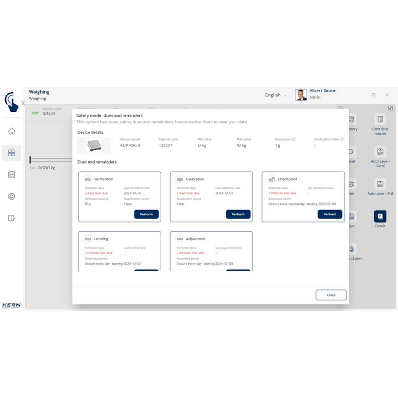 Software EasyTouch SET-11 Safety