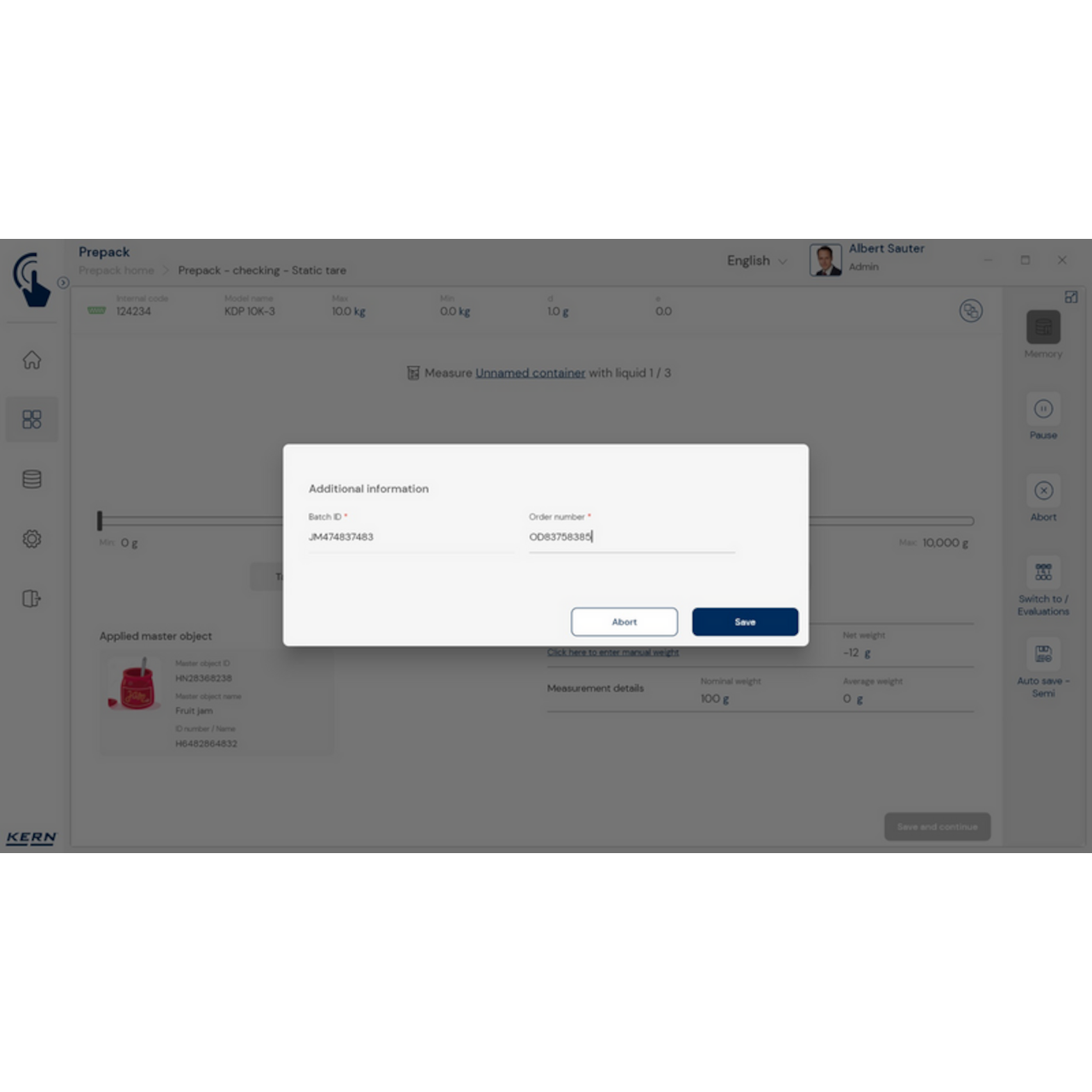 Software EasyTouch SET-17 PrePack