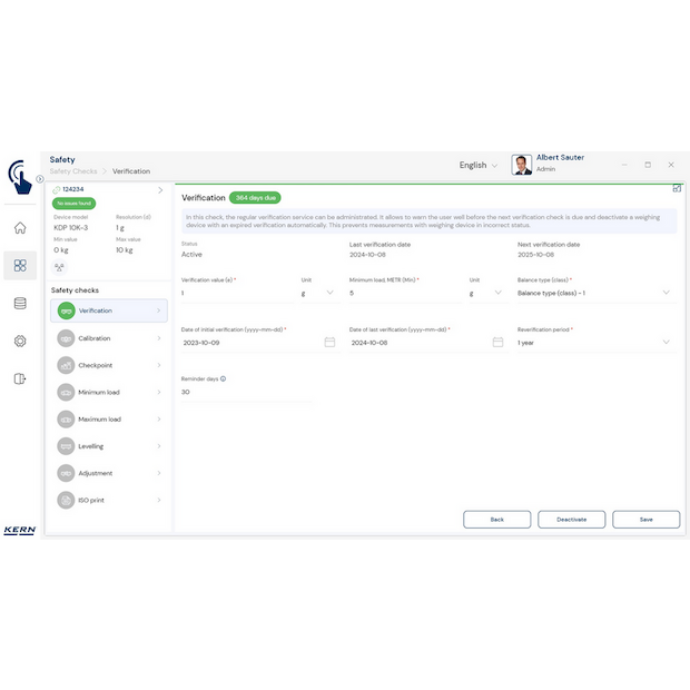 Software EasyTouch SET-11 Safety