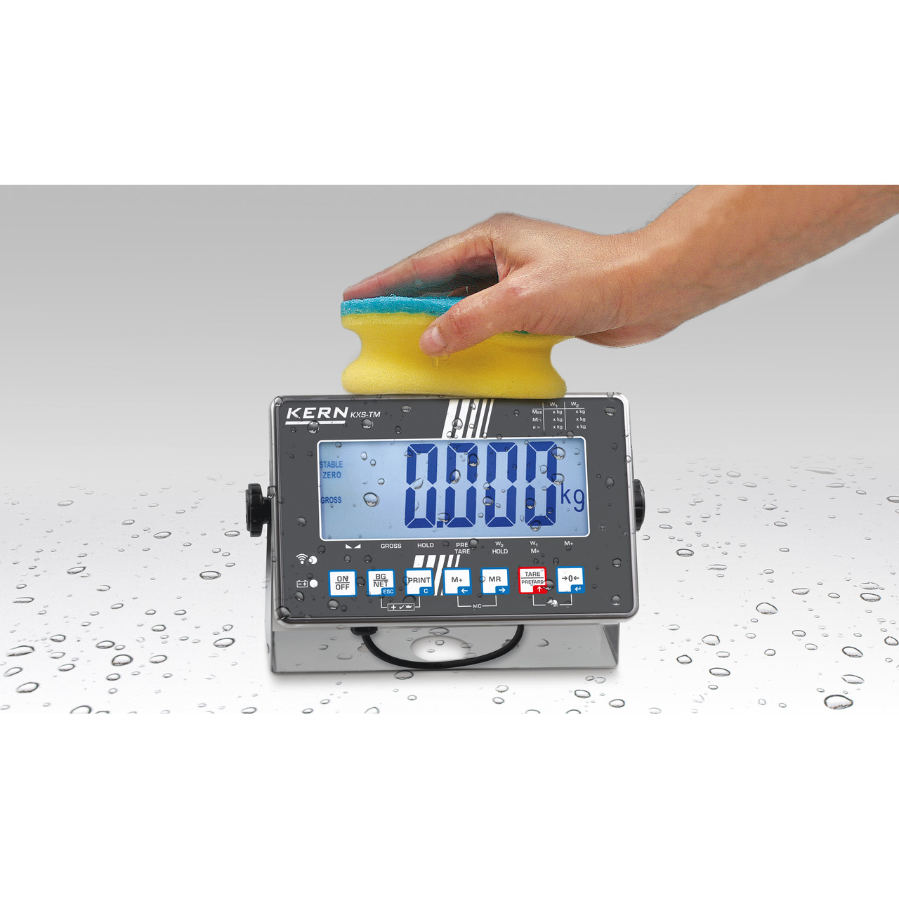 Plattformwaage mit Edelstahl-Auswertegerät KERN IXS 10K-3M