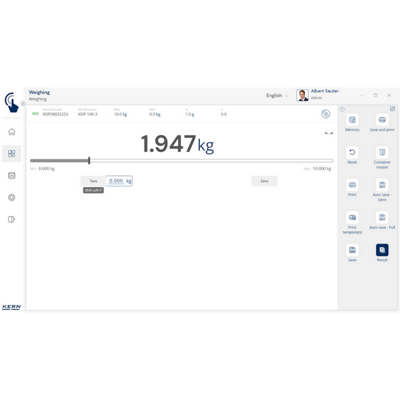 Software EasyTouch SET-411 Hotkeys