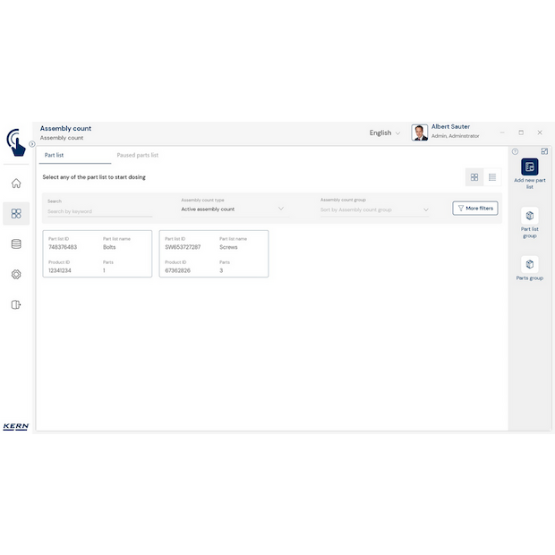 Software EasyTouch SET-35 Assembly Count