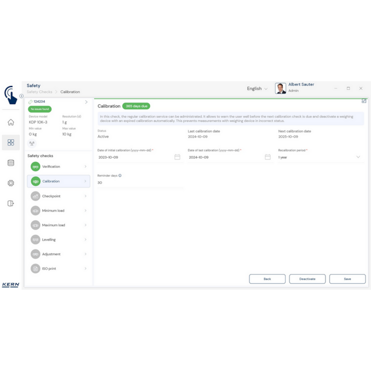 Software EasyTouch SET-11 Safety