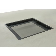 Stabiler Grubenrahmen zum Einbau der Wägebrücke für barrierefreies Auffahren, B×T 1090x1090x86 mm, für Modelle mit Wägeplattengröße 1000×1000×80 mm, nicht nachrüstbar