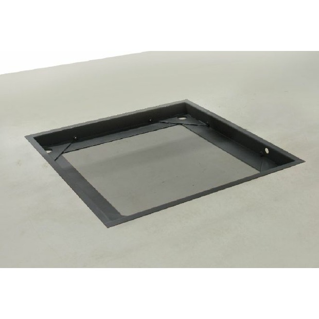 Stabiler Grubenrahmen zum Einbau der Wägebrücke für barrierefreies Auffahren, B×T×H 1585x1585x86 mm, für Modelle mit Wägeplattengröße 1500×1500×80 mm, nicht nachrüstbar