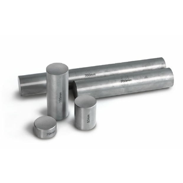 5 Kalibrierblöcke aus Stahl mit Holzbox, 20, 50, 100, 200, 300 mm