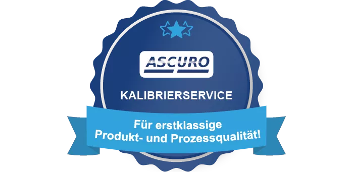 Grafik zum Kalibrierservice von Ascuro mit Icons zu Ablauf, Dokumentation und Qualit&auml;tssicherung