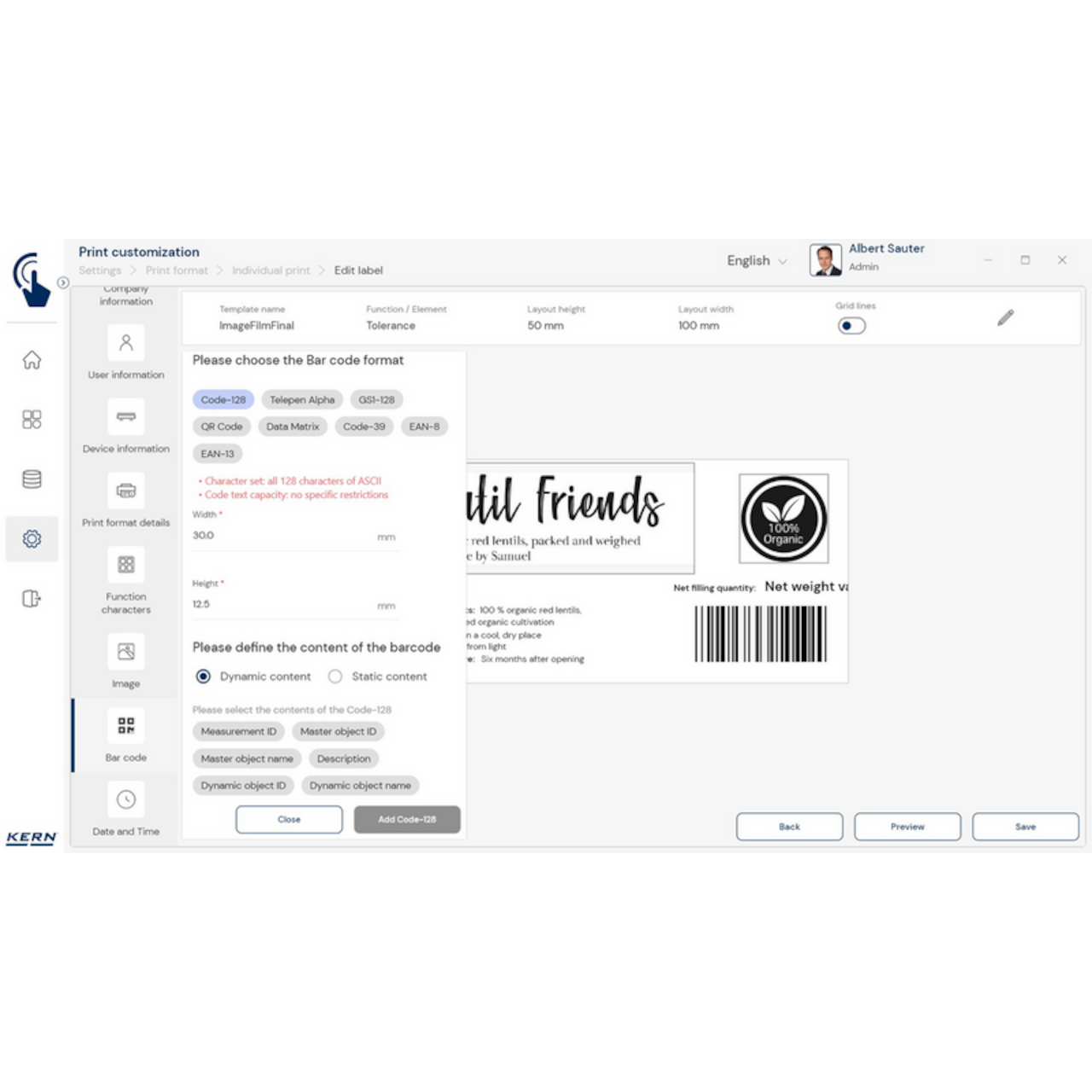 Software EasyTouch SET-14 Individual Print
