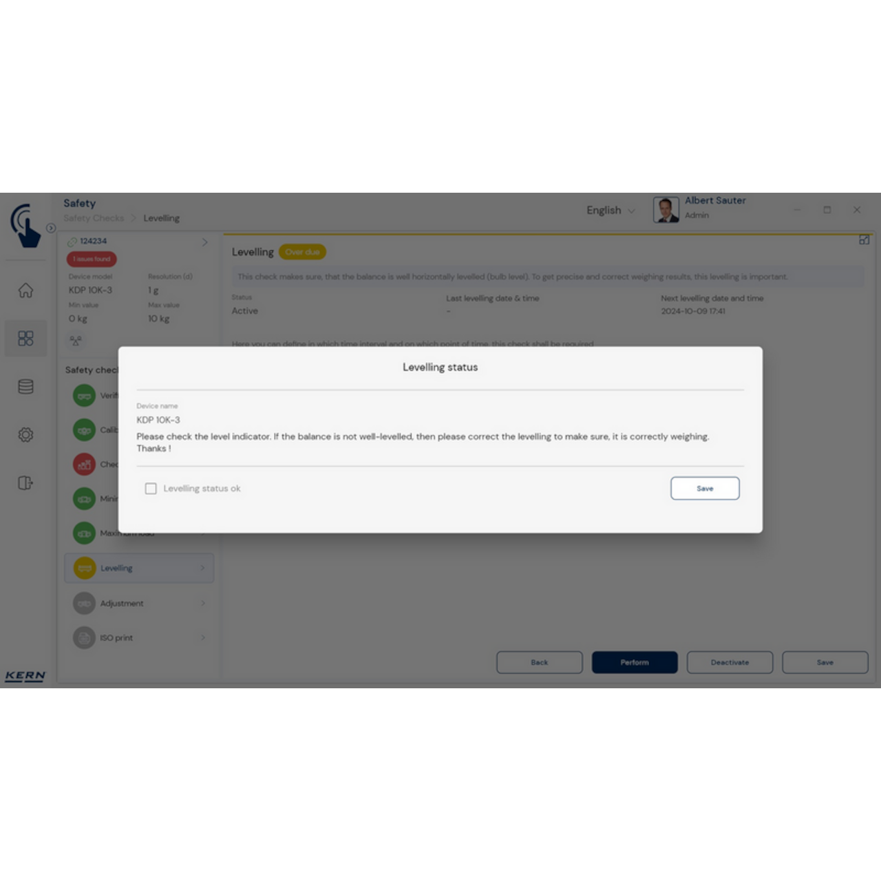 Software EasyTouch SET-11 Safety
