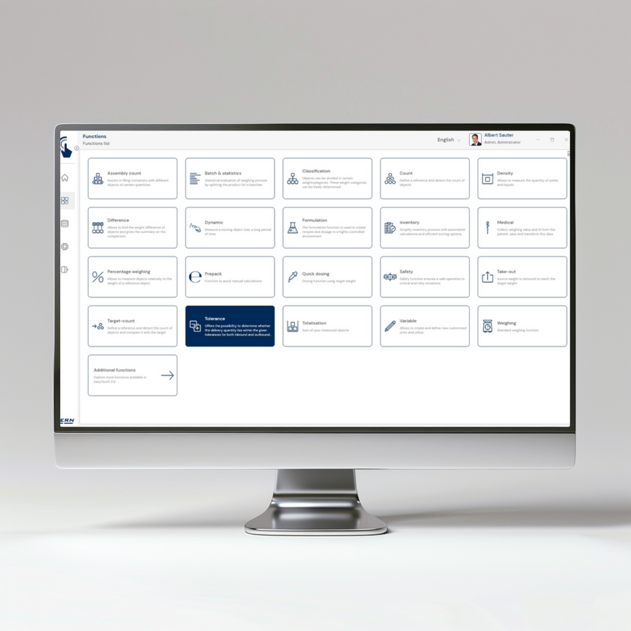 Software EasyTouch SET-31 Tolerance