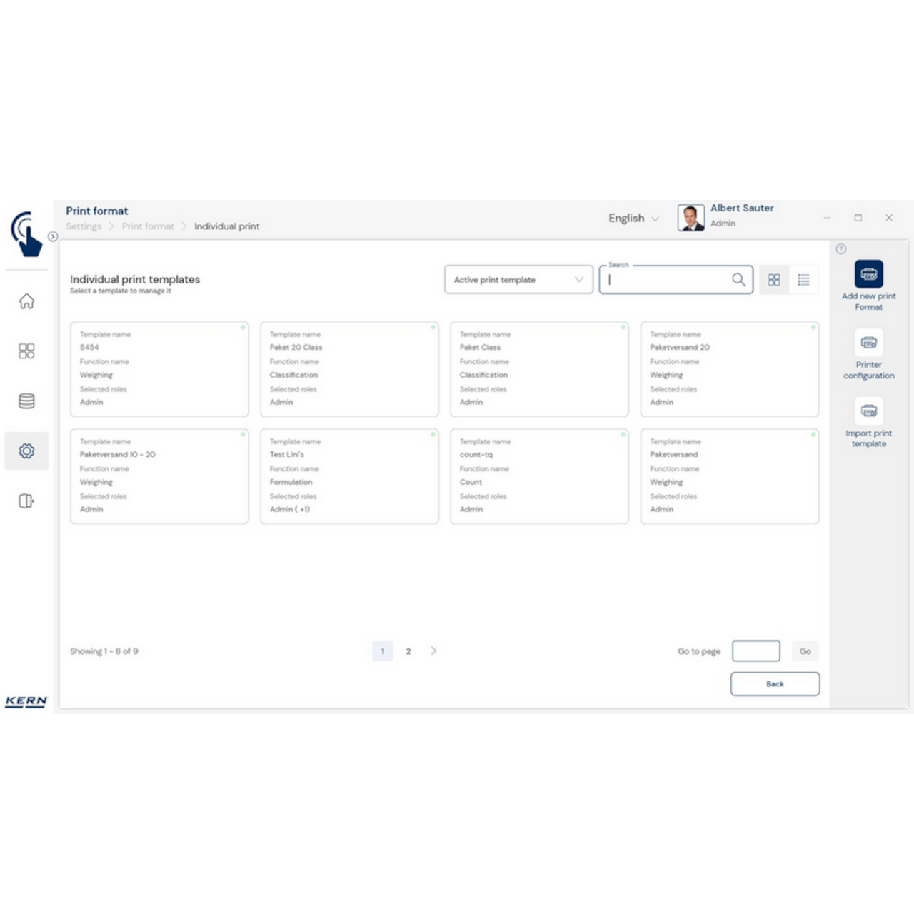 Software EasyTouch SET-14 Individual Print