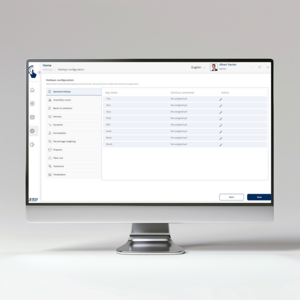 Software EasyTouch SET-411 Hotkeys
