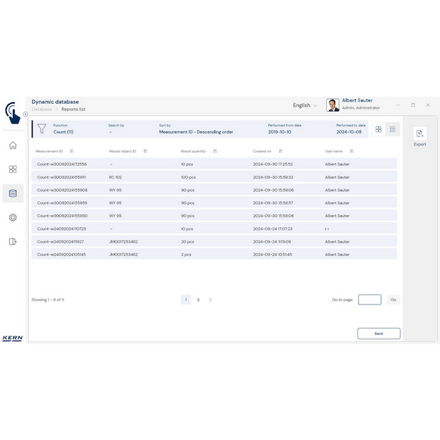 Software EasyTouch SET-32 Count
