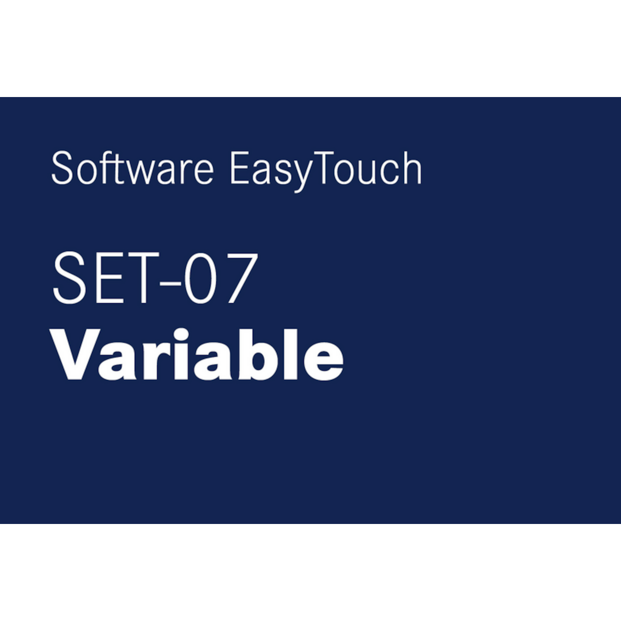 Software EasyTouch SET-07 Variable