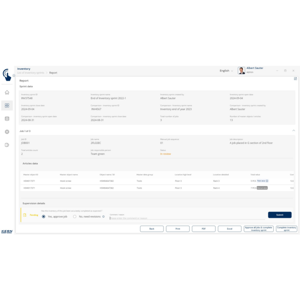 Inventurwaage KERN CKE 3600-2-Inventory