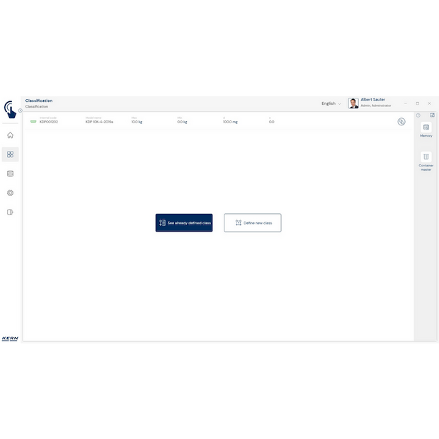 Software EasyTouch SET-06 Classification