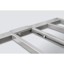 Stabile intelaiatura per fossa per il montaggio del ponte di pesata per salite senza incontrare barriere, acciaio inox, L×P×A 1590x1340x86 mm, non montabile successivamente