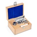 F1 set of weights 1 mg - 500 g , stainless steel, in wooden box