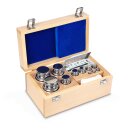 F1 set of weights 1 mg - 2 kg stainless steel, in woode box