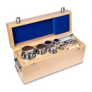 F1 set of weights 1 mg - 10 kg stainless steel, in wooden box