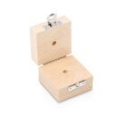 Holz-Gewichtsetui, 1 g Buche für  F2 + M1, Knopf/Kompakt