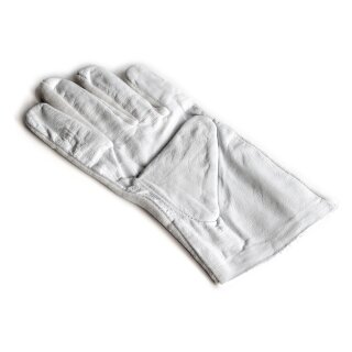 Handschuh, Leder/Baumwolle, 1 Paar. Hilft die Prüfgewichte im täglichen Gebrauch vor Fingerfett, Feuchtigkeit etc. zu schützen